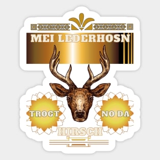 Mei lederhosn deer Sticker